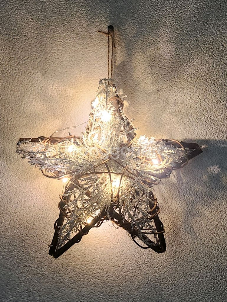 새상품)대형 크리스마스트리 오너먼트 실버별 led전구--0