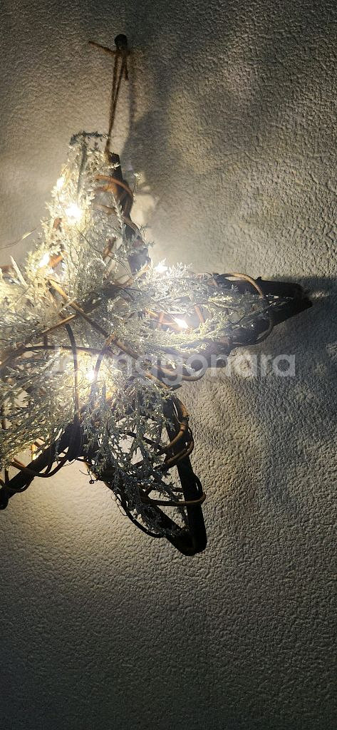 새상품)대형 크리스마스트리 오너먼트 실버별 led전구--1