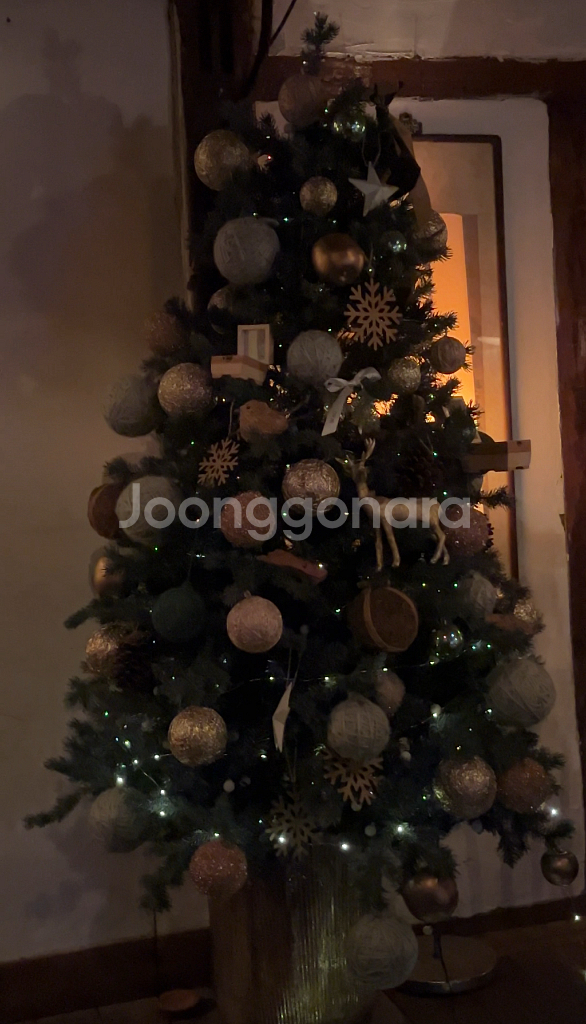 빈티지느낌 크리스마스트리 장식 세트 대형 175cm--0