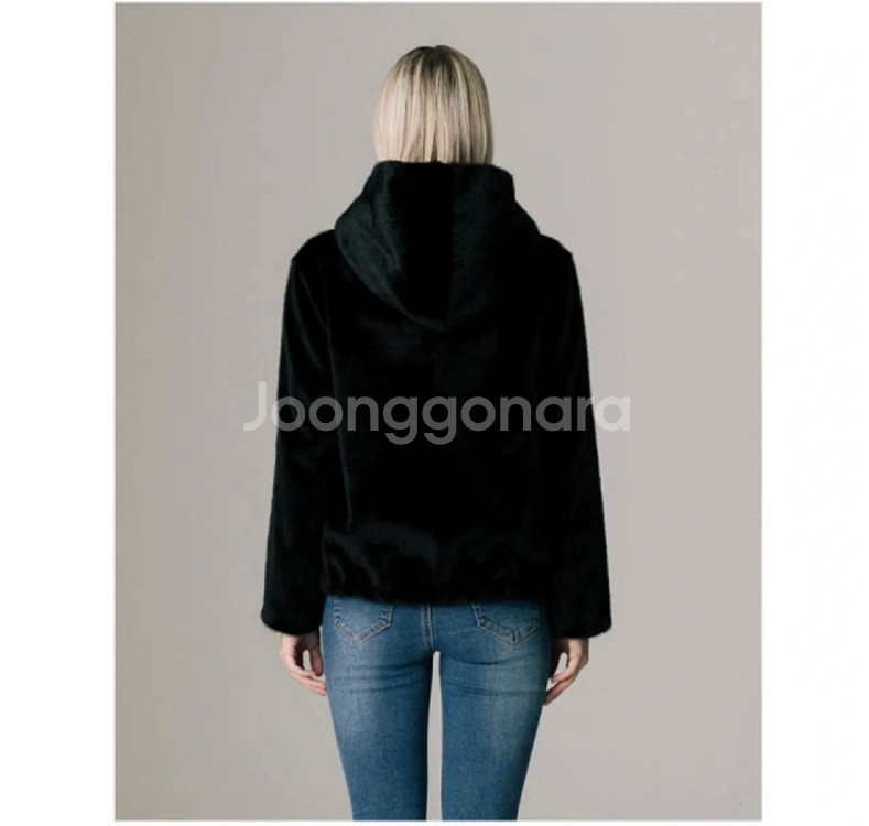 라벨르 후드집업 페이크퍼 에코퍼 퍼자켓 인조퍼 밍크--2