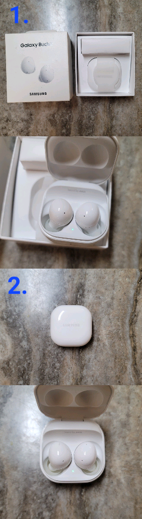 버즈2 무선이어폰 화이트 2세트--0