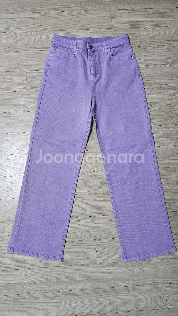여성 퍼플 데님 팬츠m--0