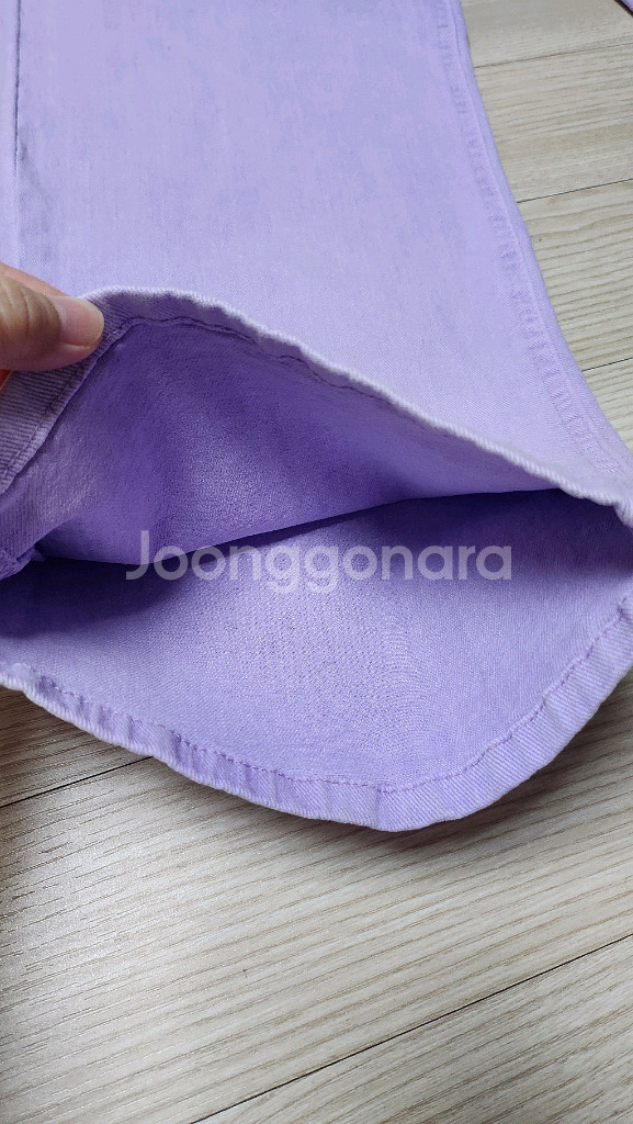 여성 퍼플 데님 팬츠m--1