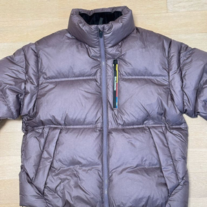 살로몬 컨투어 크롭 패딩 퍼플그레이 M팝니다