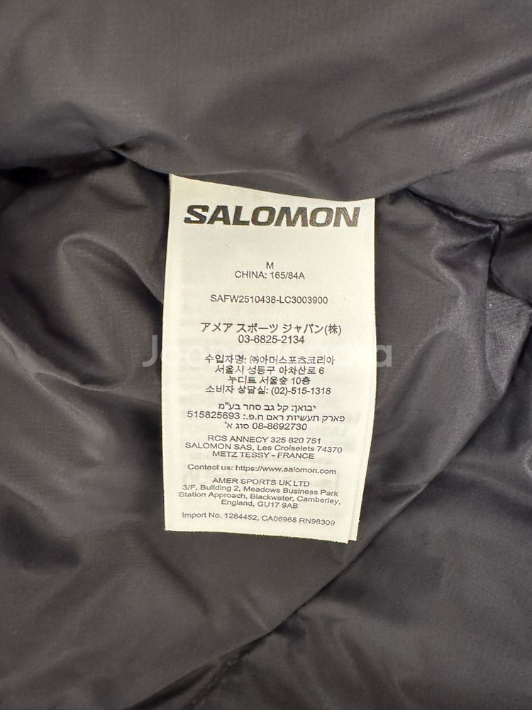 살로몬 컨투어 크롭 패딩 퍼플그레이 M팝니다--4