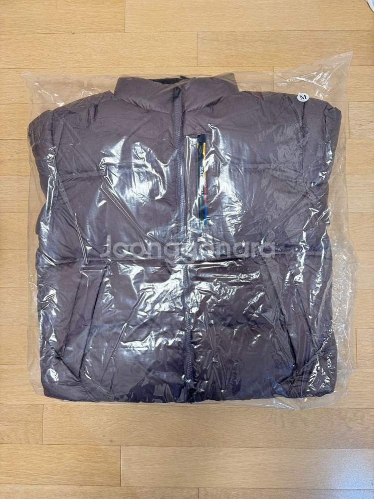 살로몬 컨투어 크롭 패딩 퍼플그레이 M팝니다--5