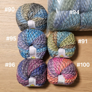 (세하선) 마리골드 그라데이션 배색실 뜨개실 털실 울 100% 겨울실 두꺼운 실 스웨터 가디건 숄