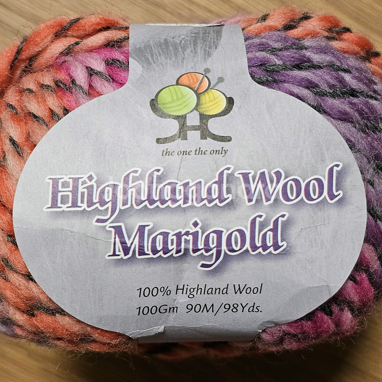 (세하선) 마리골드 그라데이션 배색실 뜨개실 털실 울 100% 겨울실 두꺼운 실 스웨터 가디건 숄--1