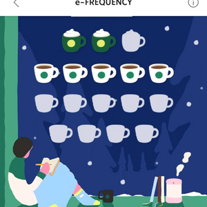 스타벅스 프리퀀시 일반5,미션2 일괄14500원 팝니다