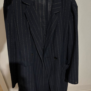 타미힐피거 스트라이프 롱 블레이저 자켓