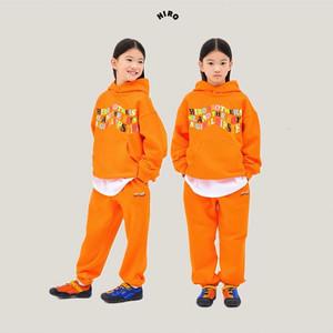 히로 키치 레터링조거팬츠 오렌지 160