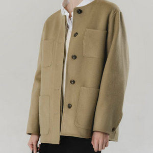 유메르 마틸다 캐시미어 코트 토프카키