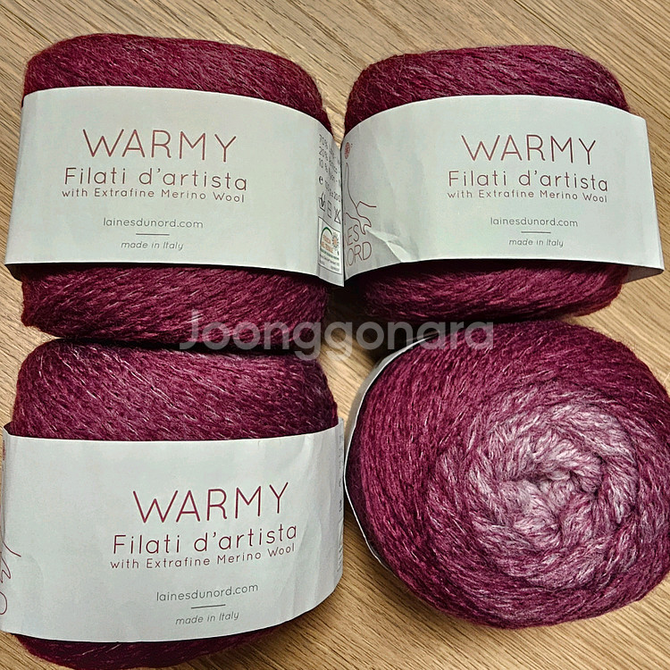 (세하선) 레인즈두놀드 워미 그라데이션 배색실 뜨개실 털실 울 70% 겨울실 목도리 숄 조끼--4