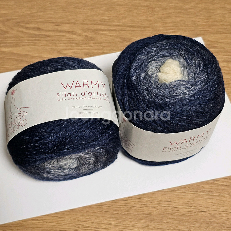 (세하선) 레인즈두놀드 워미 그라데이션 배색실 뜨개실 털실 울 70% 겨울실 목도리 숄 조끼--8