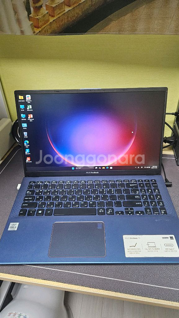 아수스 노트북 10세대 i5-8g-256g+1t 사용감적고 용량큼--0