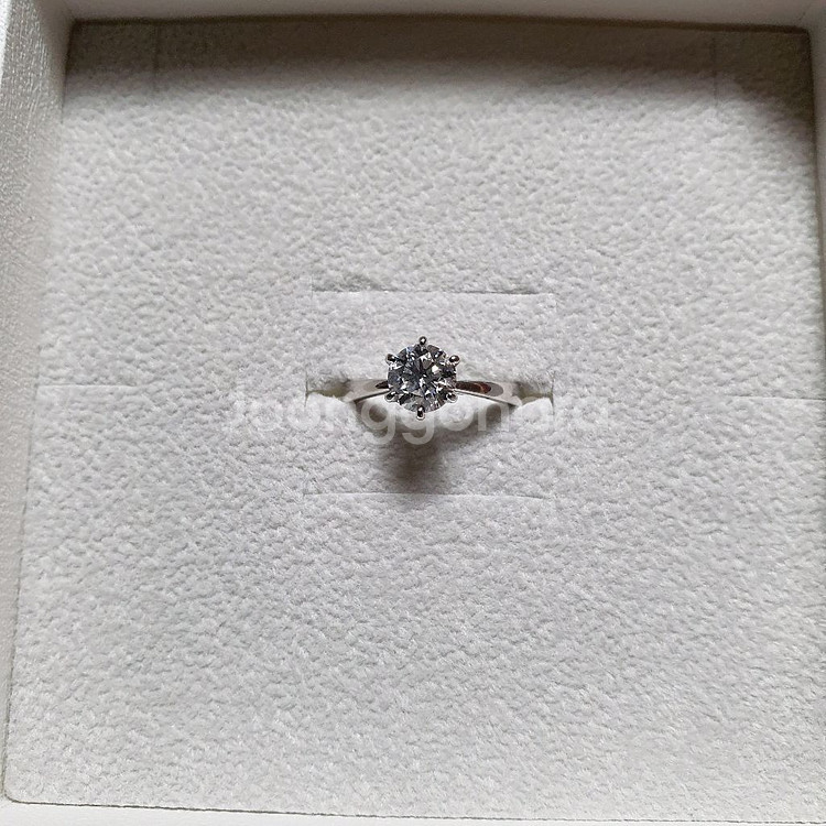 랩다이아몬드 1캐럿 6발 반지 11호 14k--1