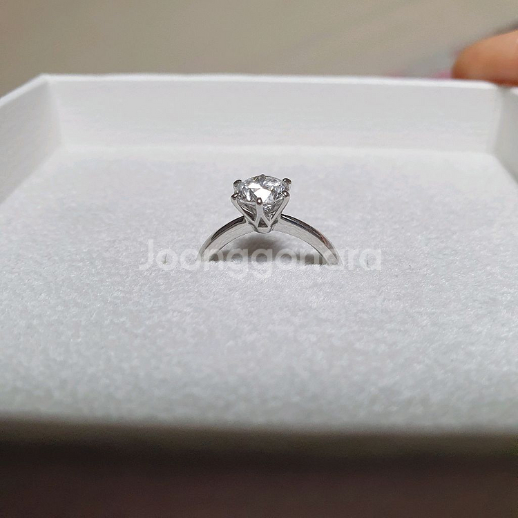 랩다이아몬드 1캐럿 6발 반지 11호 14k--0