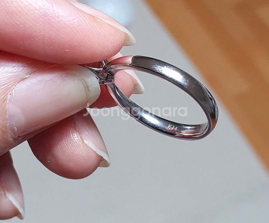 랩다이아몬드 1캐럿 6발 반지 11호 14k--4