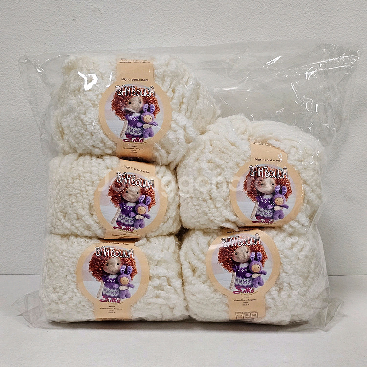 (세하선) 밤볼리나 뽀글이실 링구사 팬시사 뜨개실 털실 울 50% 겨울실 목도리 숄 조끼 베스트 바라클라바--1