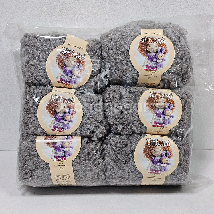 (세하선) 밤볼리나 뽀글이실 링구사 팬시사 뜨개실 털실 울 50% 겨울실 목도리 숄 조끼 베스트 바라클라바--4