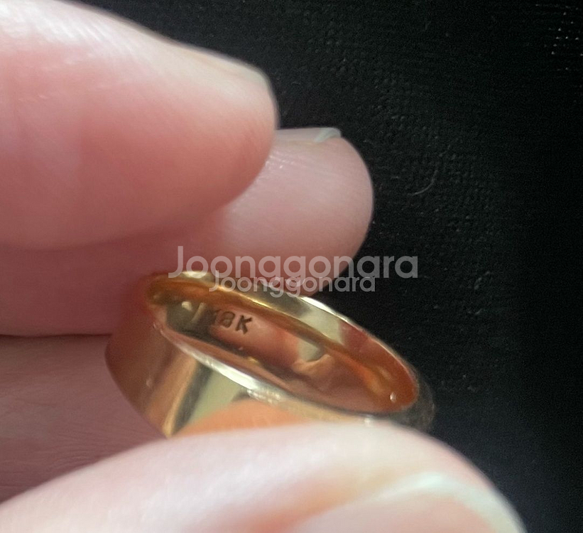 18K 골드 반지--3