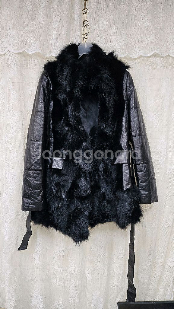 퍼 트림 가죽 자켓--2