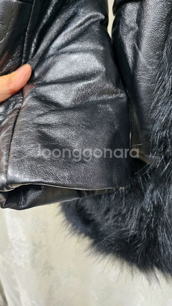 퍼 트림 가죽 자켓--5