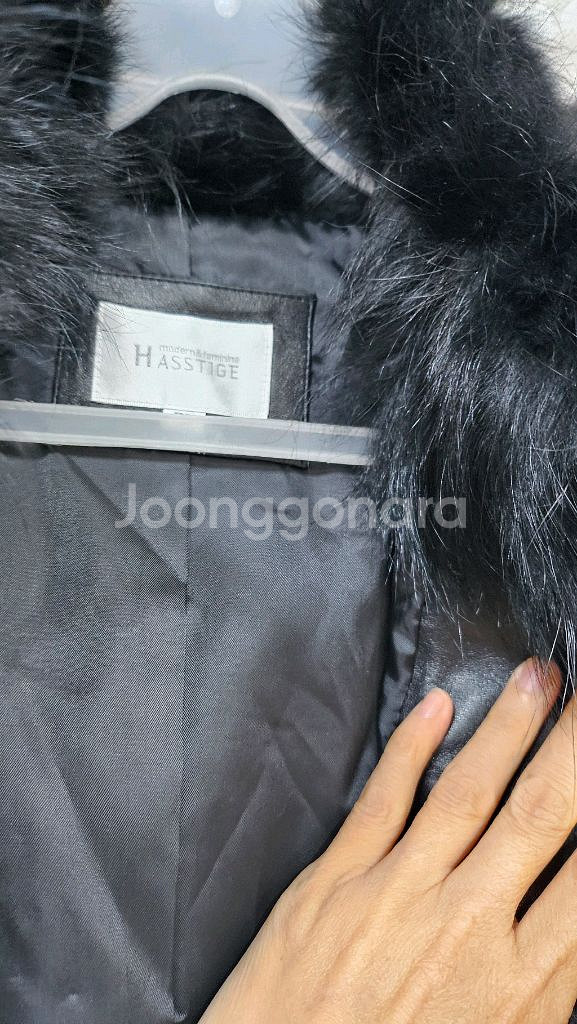 퍼 트림 가죽 자켓--7