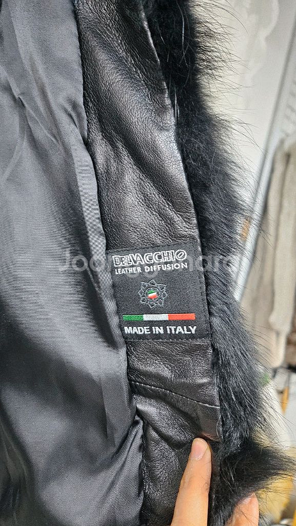 퍼 트림 가죽 자켓--8