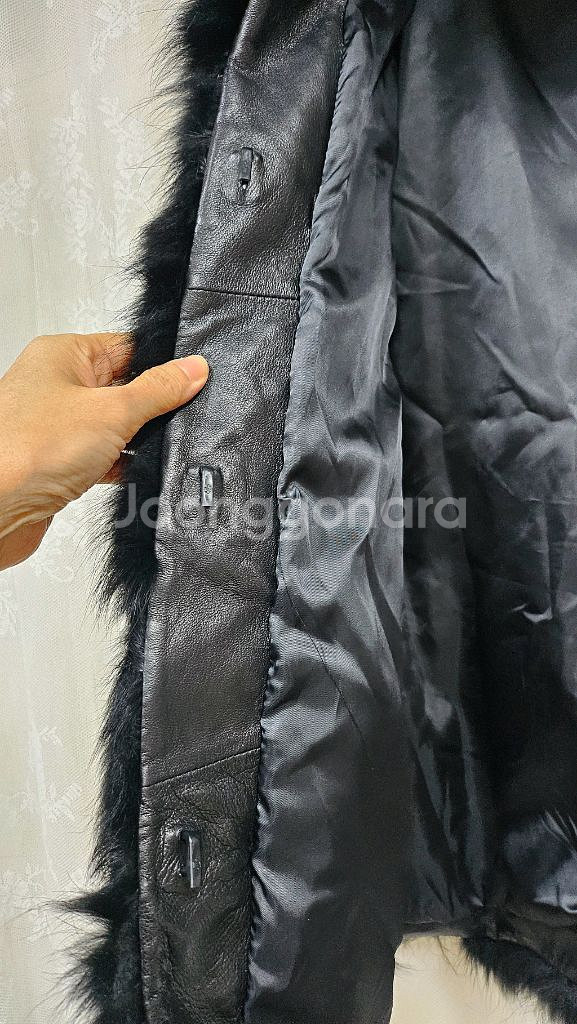 퍼 트림 가죽 자켓--6