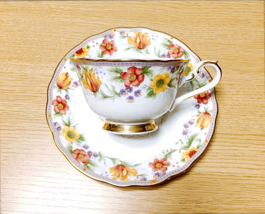 [1조 가격]희귀 빈티지 노리다케 조이풀 플라워(JOYFUL FLOWER) 찻잔 겸 커피잔--5