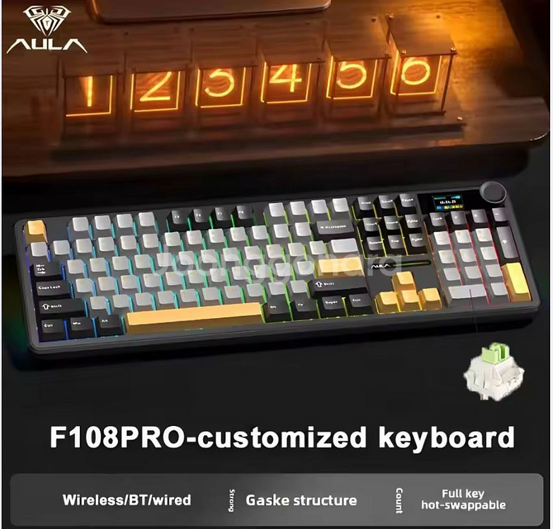 AULA F108 PRO 커스텀 기계식 키보드--2