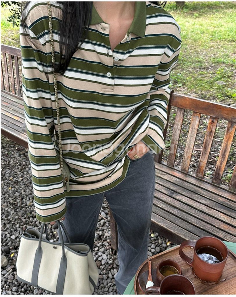 라밤바룸 스트라이프 피케 셔츠 2사이즈--0