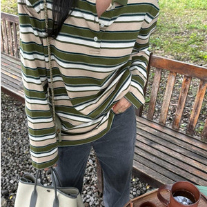 라밤바룸 스트라이프 피케 셔츠 2사이즈