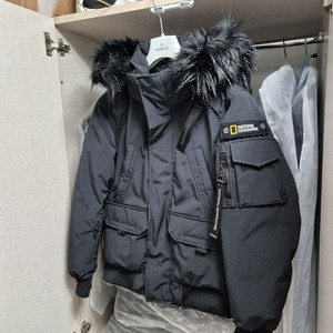 정품 내셔널지오그래픽 후드 패딩 점퍼95-M