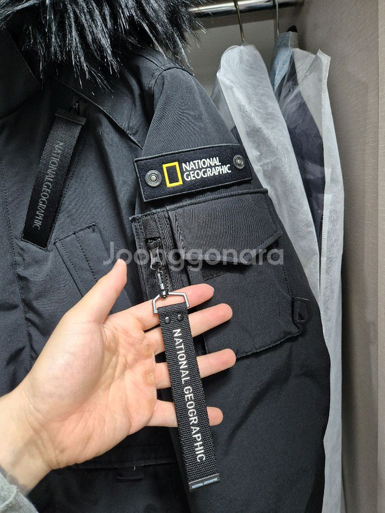 정품 내셔널지오그래픽 후드 패딩 점퍼95-M--3