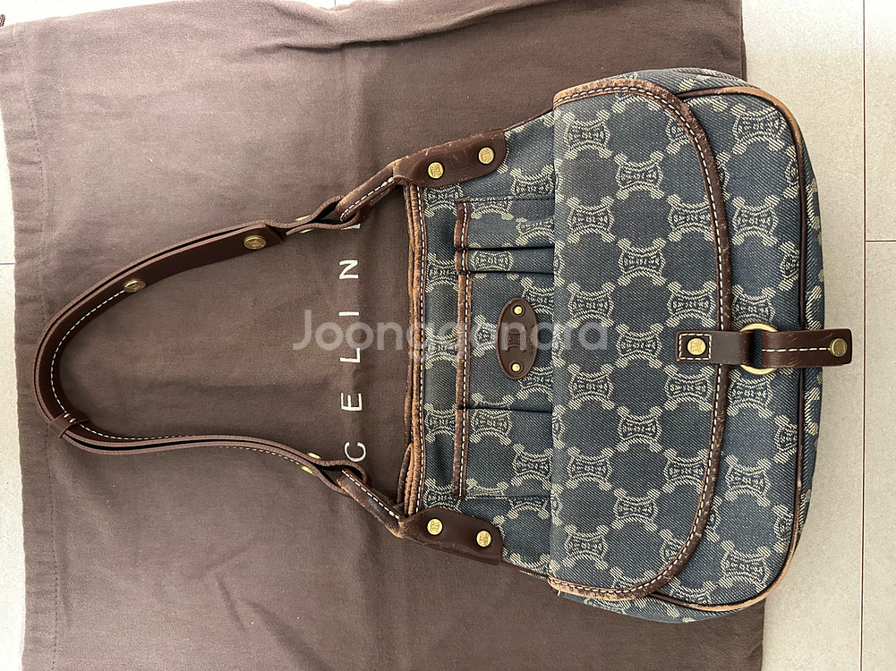 셀린느 트리오페 빈티지 숄더백--1