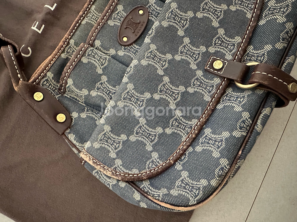 셀린느 트리오페 빈티지 숄더백--2