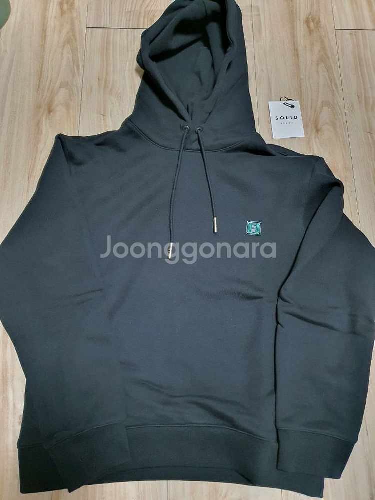 솔리드옴므 블랙 후드티 48--0