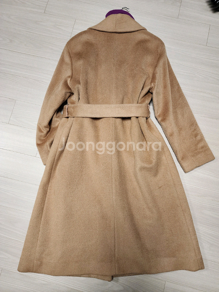 여성 카멜 겨울 롱코트--8