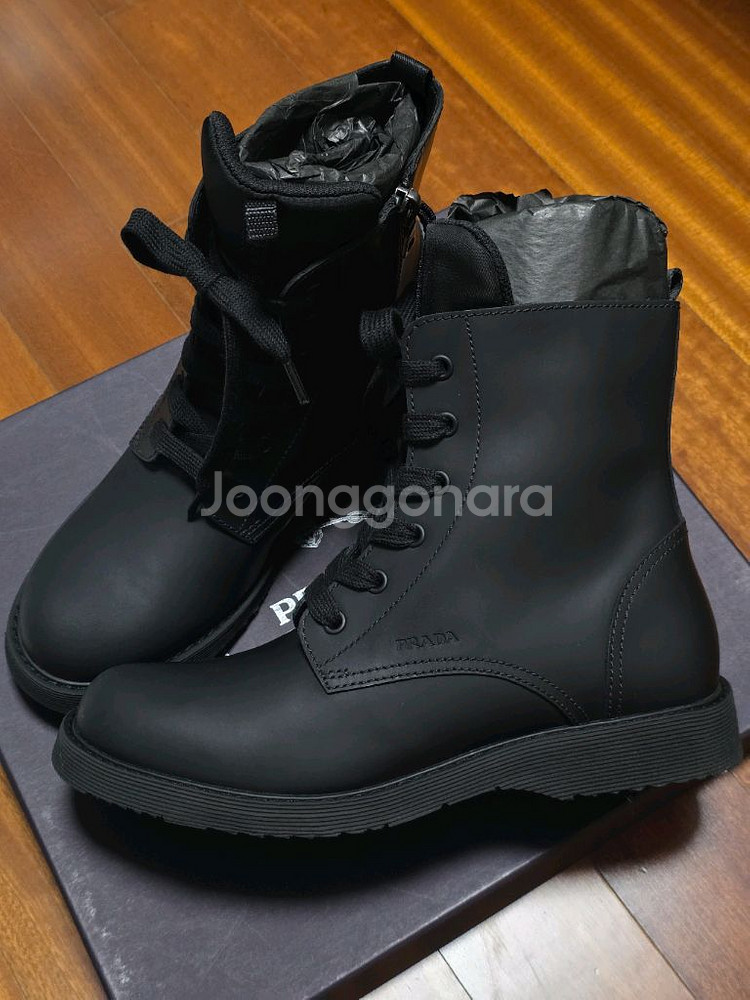 정품 프라다 워커 부츠 37 빅키즈 새제품--0