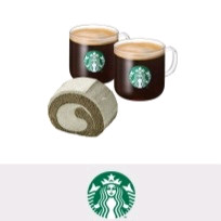 스타벅스 고맙습니다세트(흑임자롤+아메리카노2개)