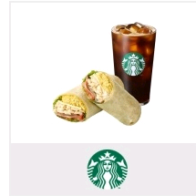 스타벅스 아메리카노 +치킨 베이컨랩