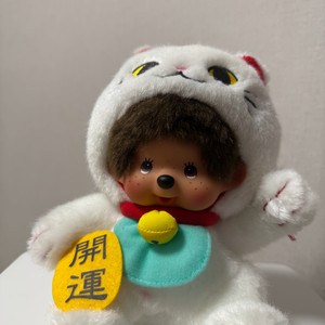 행운 고양이 마네키네코 몬치치 인형