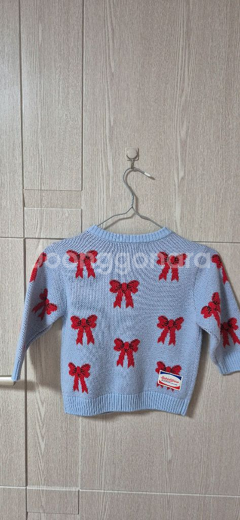 [거의새상품]베베드피노 리본 베이비 스웨터 가디건--2