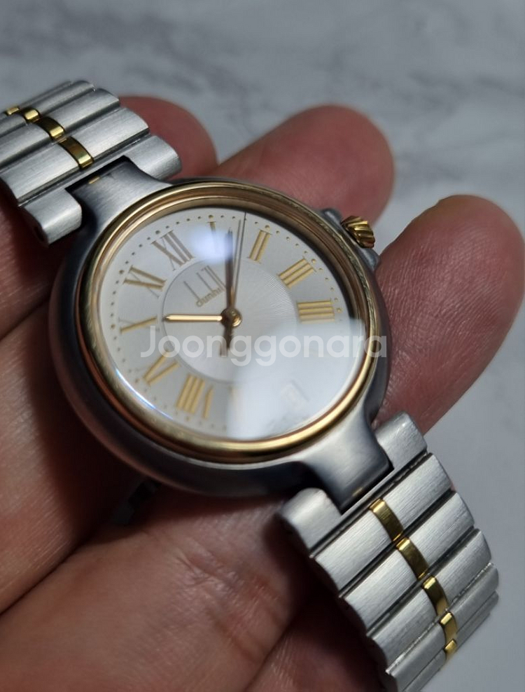 던힐 콤비 18K 로만다이얼 남녀공용시계--0