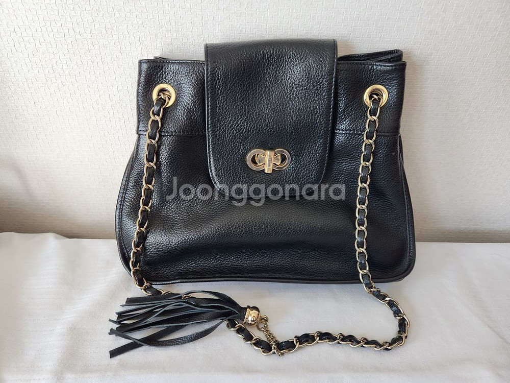 여자 소가죽가방 블랙 체인백--4