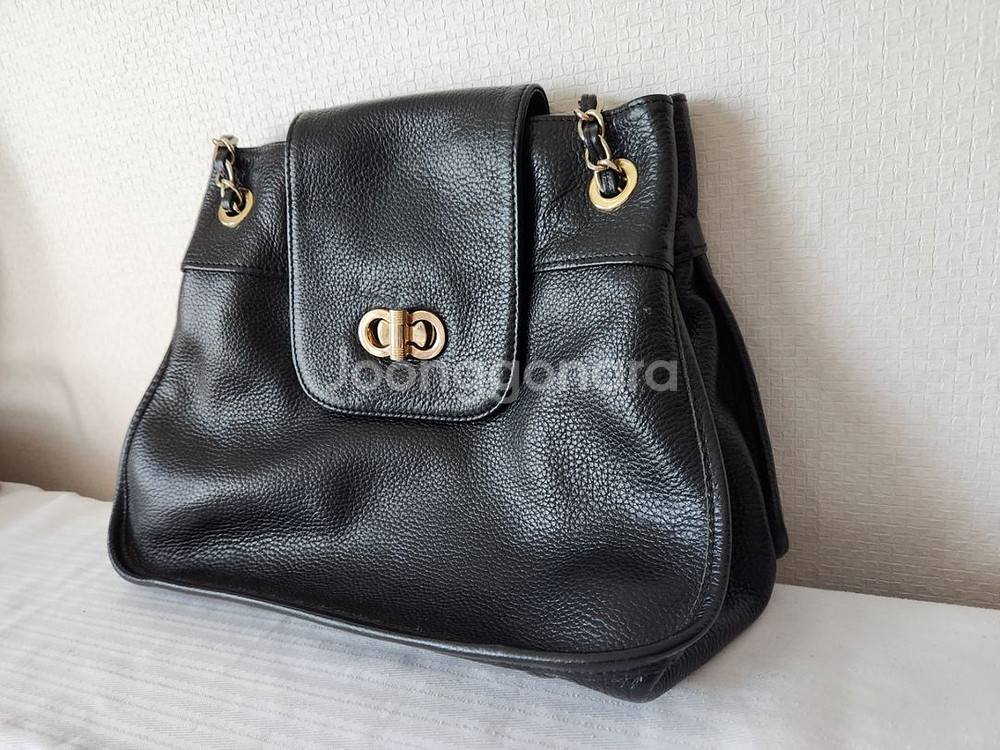 여자 소가죽가방 블랙 체인백--6