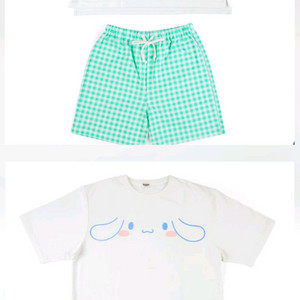 [새상품][일본정품] 산리오 반팔,반바지 커플 실내복 홈웨어 세트 [시나,포차코]