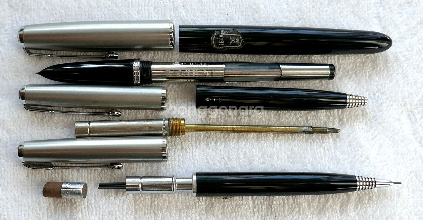 파카 51 만년필 연필 볼펜 3셋트 민트급-EF--3